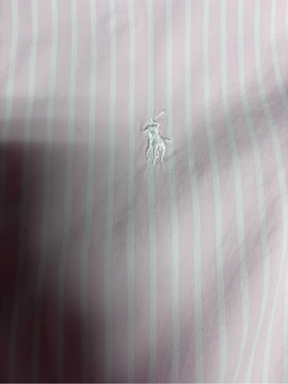 Ralph Lauren Pink and White Striped Button-Down Shirt - Picture 7 of 8